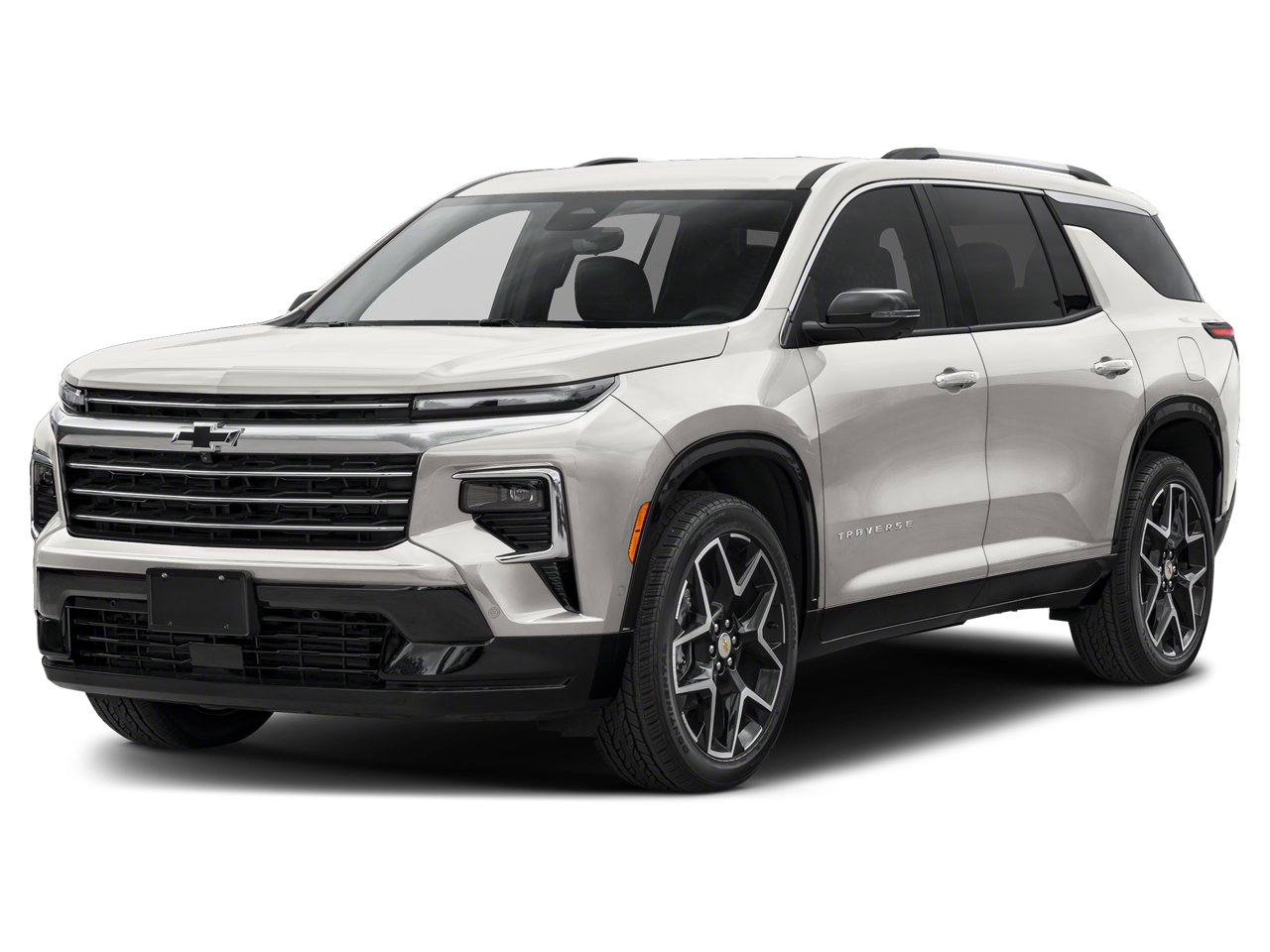 2026 Chevrolet Traverse High Country in Polar White Tricoat — front three-quarter view