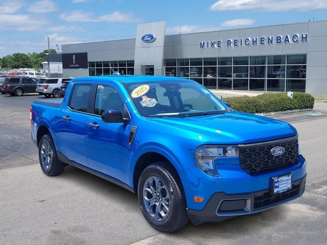 2025 Ford Maverick XLT in Blue — front three-quarter view